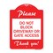 Signmission Please Do Not Block Driveway or Gate Access Thank You, Red & White Alum, 18" x 24", RW-1824-23283 A-DES-RW-1824-23283 - alternate 1